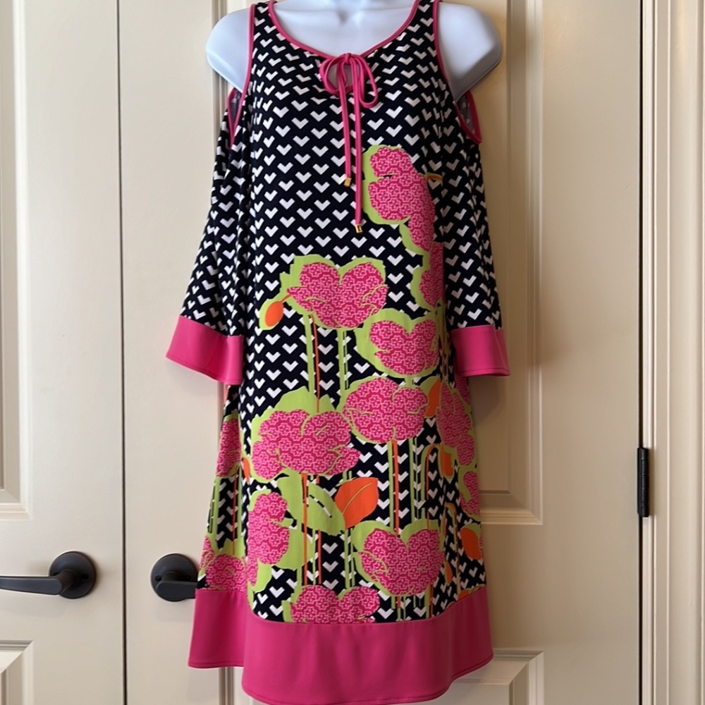 Kaari Blue Cold Shoulder Dress size Small